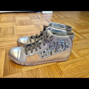 Sam Edelman leather studded sneakers